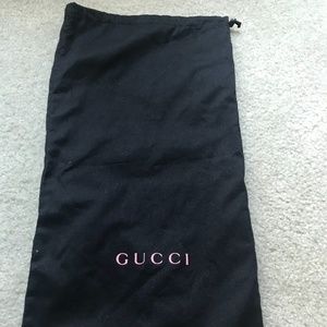 Gucci Black Cotton Dust Bag 17" x 8" New